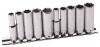 DRAPER EXPERT 10 PIECE METRIC & AF SET OF 1/4\\\" SQUARE DRIVE DEEP HI-TORQ SOCKETS ON A RAIL