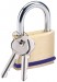60MM SOLID BRASS PADLOCK & 2 KEYS WITH MUSHROOM PIN TUMBLERS HARDENED STEEL SHACKLE & BUMPER