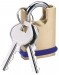 30MM SHROUDED SHACKLE SOLID BRASS PADLOCK & 2 KEYS WITH HARDENED STEEL SHACKLE & BUMPER