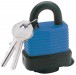 45MM WEATHERPROOF LAMINATED STEEL PADLOCK & 2 KEYS WITH HARDENED STEEL SHACKLE & BUMPER