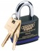 DRAPER EXPERT 46MM HEAVY DUTY ELECTRIC PLATED STAINLESS STEEL PADLOCK & 2 KEYS WITH SUPER TOUGH MOLYBDENUM STEEL SHACKLE