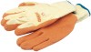 LARGE ORANGE LATEX COVERED WORK GLOVES