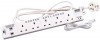 5 WAY ANTI-SURGE EXTENSION LEAD WITH TELEPHONE/MODEM PORTS