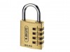 Abus 165/20 Brass Combination Padlock Carded