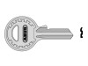 Abus T84/20+25 Right Hand Key Blank 20108