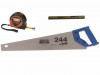 Bahco 244/20 Hardpoint Handsaws + Pencils + 5m Tape Twin Pk