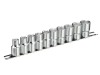 Britool 708260 Metric Socket Set on Rail 10 Piece 1/2in Square Drive