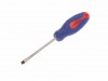 Faithfull Slotted Flared Soft Grip Screwdriver 75mm x 4mm