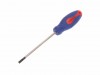 Faithfull Slotted Parallel Soft Grip Screwdriver 100mm x 4mm
