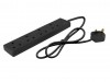 Faithfull Power Plus 230 Volt Black Trailing Lead 4 Gang 5 Metre