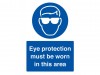 Scan Eye protection must be worn PVC A4 Sign