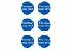 Scan Fire door keep shut [6 labels] Self Adhesive Vinyl A40 Sign