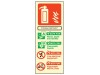 Scan Photo Luminescent Fire Extinguisher Sign Foam