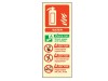 Scan Photo Luminescent Fire Extinguisher Sign Water