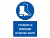 Scan Protective footwear must be worn PVC A4 Sign