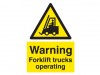 Scan Warning forklift trucks operating PVC A4 Sign