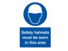Scan Safety Helmet must be worn PVC A4 Sign