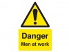 Scan Danger Men at Work PVC A4 Sign