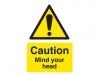 Scan Caution Mind your head PVC A5 Sign