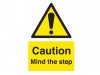 Scan Caution Mind the step PVC A5 Sign