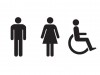 Scan Gents, Ladies, Disabled Self Adhesive Vinyl A5 Sign