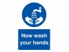 Scan Now wash your hands Self Adhesive Vinyl A5 Sign