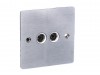 SMJ Brushed Chrome TV/FM Outlet