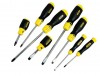 Stanley Cushion Grip Screwdriver Set Flared /Phillips 8pce