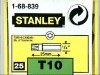 Stanley Torx Insert Bit T10 25mm (1 x 25) 1-68-839B