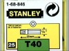 Stanley Torx Insert Bit T40 25mm (1 x 25) 1-68-846B